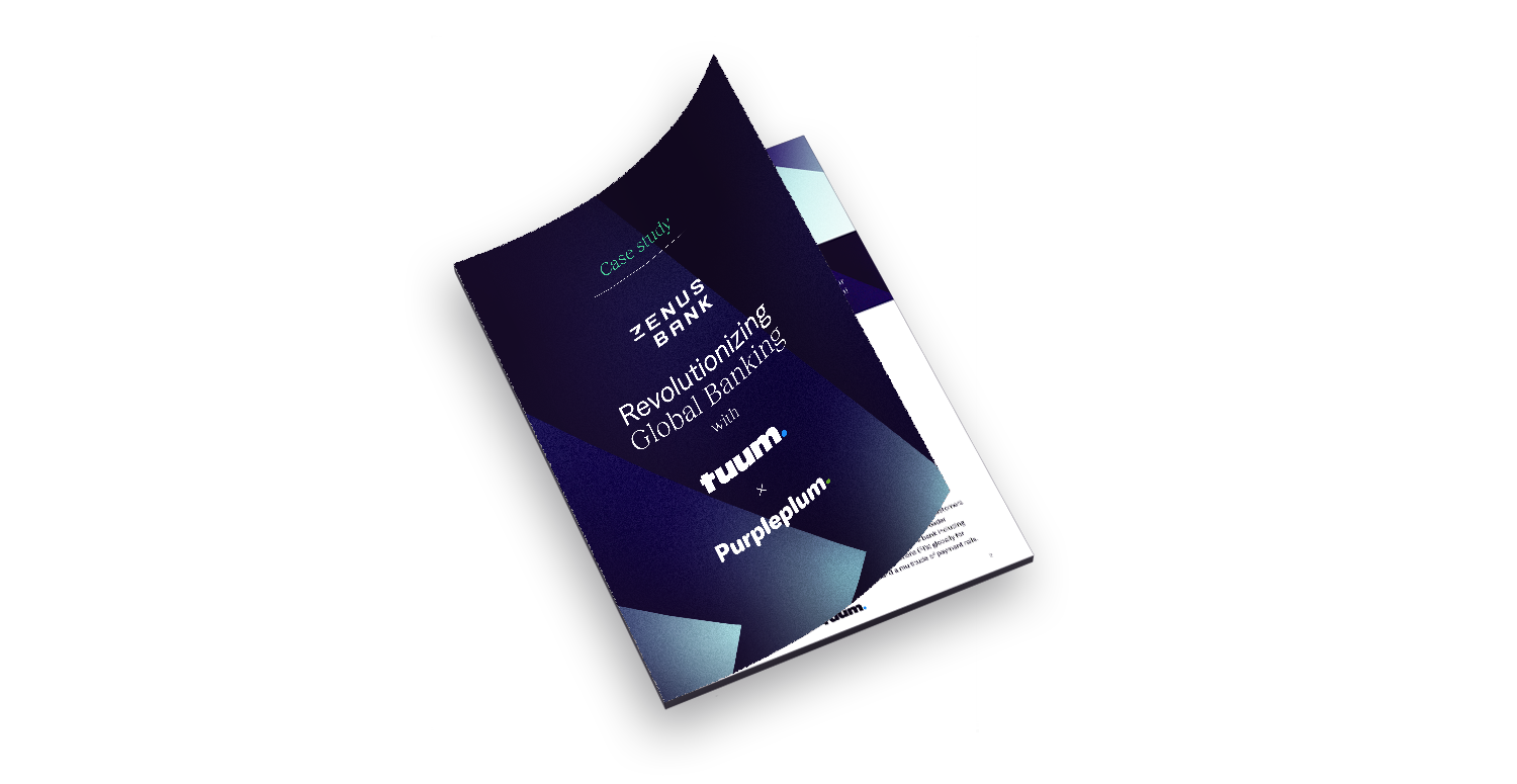 report booklet - Revolutionizing Global Banking: How Zenus Bank Built an Infrastructure Bank with Tuum and Purpleplum [case study]